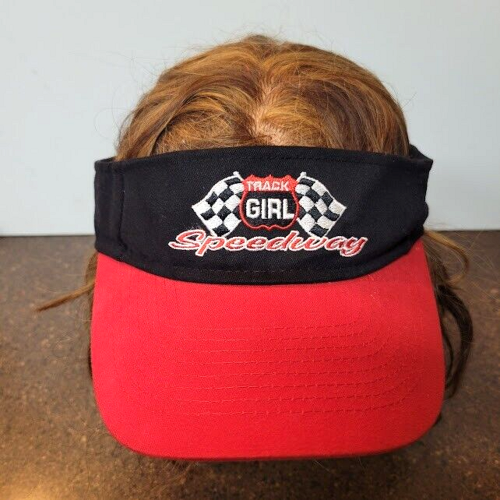 NASCAR Track Girl Speedway Cap Hat Visor Black Womens